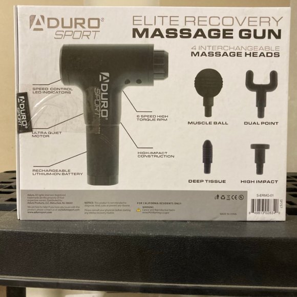 Aduro Elite Recovery Massage Gun Deep Tissue Handheld Massager - Black - Picture 3 of 6